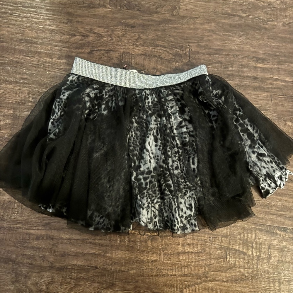 Lily Bleu Black and Gray Skater Skirt size 4t